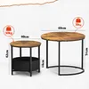 Couchtisch 2er‑Satztisch rund mit Stauraum, Wohnzimmertisch Produktbild-Vorschau 5