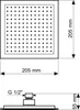 Granitan - Dešťová sprcha - Sprchová hlavice 20,5x20,5 cm - Náhled obrázku produktu 6