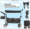 IMLEX Bollerwagen faltbar mit Dach IM-4268 Schwarz | Hohe Produktbild-Vorschau 10