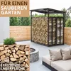 Kaminholzregal Metall 185x105x185 cm verzinkt anthrazit mit Produktbild-Vorschau 5