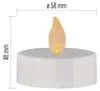 LED dekorace – čajová svíčka maxi, bílá, CR2032, vnitřní, vintage, 4 ks Voir les images du produit