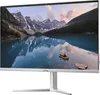 A white all-in-one desktop computer with a scenic landscape displayed on its screen, shown from a slightly angled front view. Produktbild-Vorschau