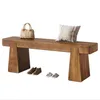 Banc en bois massif, banc d'entrée de style rustique en Voir les images du produit 16