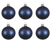 Weihnachtskugeln Glas 6cm mundgeblasen 6er Box - Nachtblau Produktbild-Vorschau 2