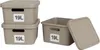 Plastard Boxen 19 L, 3er-Set, stapelbar, BPA-frei, Beige, Produktbild-Vorschau 1