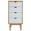 vidaXL Szafka z szufladami OTTA brązowo-biała 46x39,5x90 cm Podgląd zdjęcia produktu 3