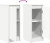 Komoda Biała 29,5x34x76 cm Drewno klejone Podgląd zdjęcia produktu 9