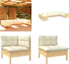 vidaXL 10 tlg. Garten Lounge Set mit Creme Kissen Produktbild-Vorschau 1