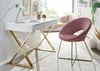 WOHNLING Schreibtisch 118x76x57 cm Holz Hochglanz Weiß Produktbild-Vorschau 2
