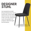 Albatros BONO Stoffstuhl Schwarz– 2er-Set Esszimmerstühle Produktbild-Vorschau 4
