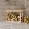 The Living Store Kaminholzregal 108x64,5x78 cm Massivholz Produktbild-Vorschau 1