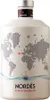 A bottle of Nordés Atlantic Galician Gin with a world map design. Náhled obrázku produktu