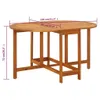 vidaXL Table de jardin 130x90x72 cm bois massif acacia Voir les images du produit 7
