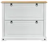 vidaXL Schuhschrank Corona Weiß 99 x 32 x 85 cm Massives Produktbild-Vorschau 4