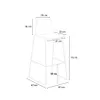 Grand Soleil Küchenbarhocker 74 cm Design Imola Slitta - Produktbild-Vorschau 4