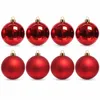 8 x Weihnachtskugeln aus Kunststoff Ø 10 cm Rot Produktbild-Vorschau 2