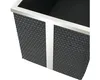 Rattan-Pflanzkübel mit Alubeschlägen Anthrazit 70 x 38 x 40 Produktbild-Vorschau 5