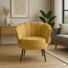 Nice fotel welur żółty curry. Podgląd zdjęcia produktu 5