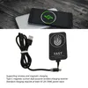 A smartphone is shown wirelessly charging on a charging pad, and a separate image shows the wireless charging receiver and its cable. Anteprima dell’immagine prodotto