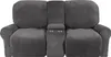 8-teiliger Stretch Samt Hussen Recliner Sofabezug mit Produktbild-Vorschau 2