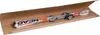 A pair of skis is placed inside a cardboard shipping box. Produktbild-Vorschau