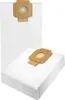 A stack of white vacuum cleaner bags with brown cardboard attachments. Produktbild-Vorschau