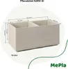 MePla - Kübel KARO-40 Holzoptik 80x40x40 beige Produktbild-Vorschau 2