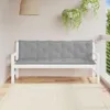 A grey bench cushion on a white garden bench on a balcony. Náhľad obrázku produktu