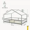 Lit bébé "Treviolo" au style maison, avec barrière de Voir les images du produit 3