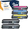 A set of compatible toner cartridges and their packaging. Produktbild-Vorschau