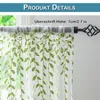2 Stück Vorhänge Weiß Blatt Stickerei Voile Transparent Produktbild-Vorschau 3