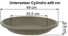 MePla - Set - Pflanzkübel Cylindro ø 50 + Untersetzer ø 49 Produktbild-Vorschau 3
