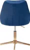 Chaise de bureau bleu foncé en velours, chaise pivotante Voir les images du produit 10
