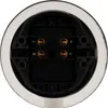 Pulsante retro cieco in porcellana da esterno I QR1 nero Anteprima dell’immagine prodotto 3