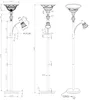 LED Deckenfluter mit Leselampe Landhaus-Stil, Stehlampe Produktbild-Vorschau 7