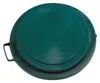 A green trash can lid with handles is shown against a white background. Produktbild-Vorschau