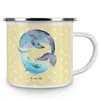 Mr. & Mrs. Panda Emaille Becher Walfisch Thunfisch - Gelb Produktbild-Vorschau 3