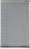 A close-up, front-facing view of a gray aluminum blind. Produktbild-Vorschau