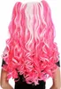 WIG ME UP Perücke Cosplay Lang Zöpfe Weiß Rosa Mix Produktbild-Vorschau 4