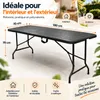 Skládací stůl Rijoka, vzhled dřeva, zahradní stůl – Náhled obrázku produktu 12