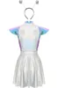 Damen Alien Kostüm Space Girl Metallic Gr 3XL Kleid mit Produktbild-Vorschau 8