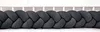 Bettschlange geflochten Velours 400 cm – Schwarz | Produktbild-Vorschau 1