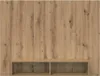 A TV cabinet with two open shelves, set against a wood-paneled wall. Anteprima dell’immagine prodotto