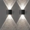 2x LED nástěnné světlo vnitřní venkovní, 8cm nástěnné Náhled obrázku produktu 4