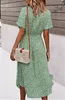 ASKSA Femme Fleurs Robe d'été Polka Dots Robe décontractée, Voir les images du produit 2