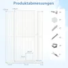 COSTWAY Türschutzgitter Hunde, Absperrgitter, 77-104 cmx150 Produktbild-Vorschau 7