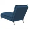 vidaXL Chaiselongue mit Kissen Blau Stoff Produktbild-Vorschau 6