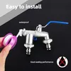 Wasserhahn Garten Doppel Auslaufhahn 1/2 Zoll & 3/4 Zoll Produktbild-Vorschau 6