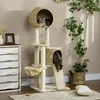 Tiragraffi Pawhut, albero da arrampicata con casetta per Anteprima dell’immagine prodotto 2