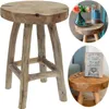 LS-LebenStil Sitzhocker Teak Holz Hocker 42cm Braun Massiv Produktbild-Vorschau 1